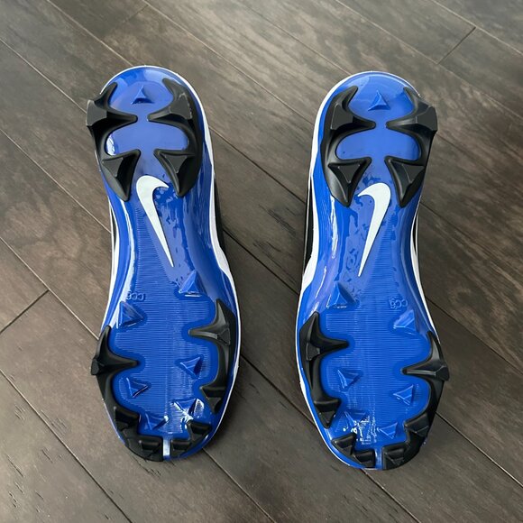 Nike Alpha White & Blue Men's 10 Football Cleats NWOT - Picture 7 of 10